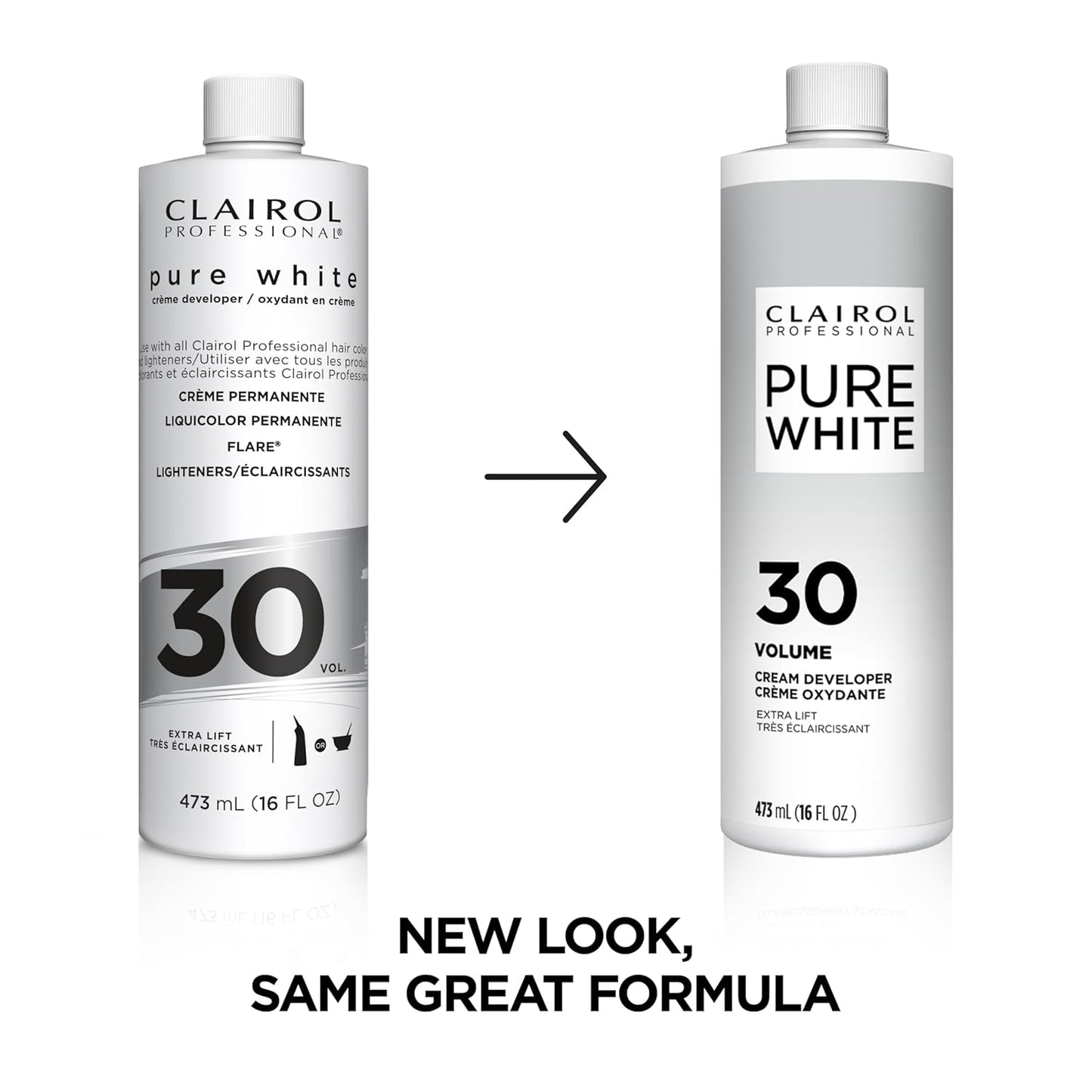 Clairol Professional Pure White 30 Volume Hair Developer - Lightens Hair & Covers Grays | 32 oz