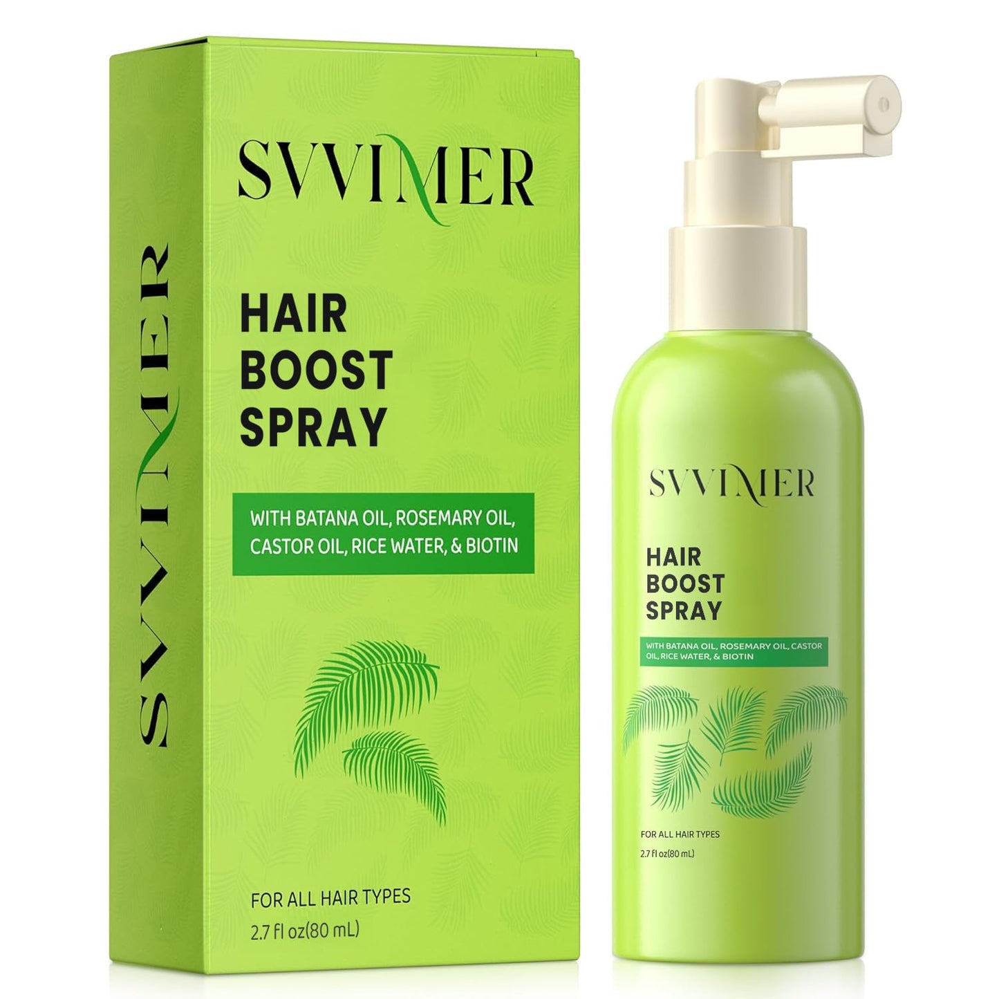 Svvimer Hair Growth Serum Spray - Rosemary & Biotin for Thinning Hair - Promotes Healthy Scalp & Fuller Hair | 2.7 fl oz