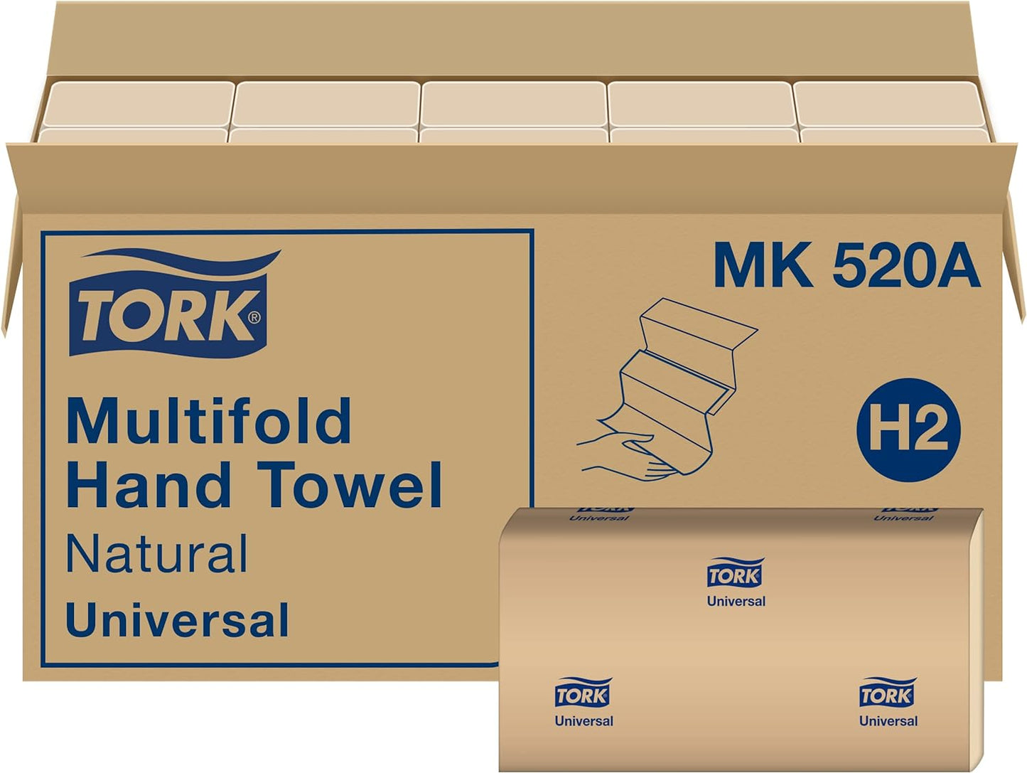 Tork Multifold Hand Towels - 100% Recycled, FSC Certified | 16 Packs of 250 Sheets