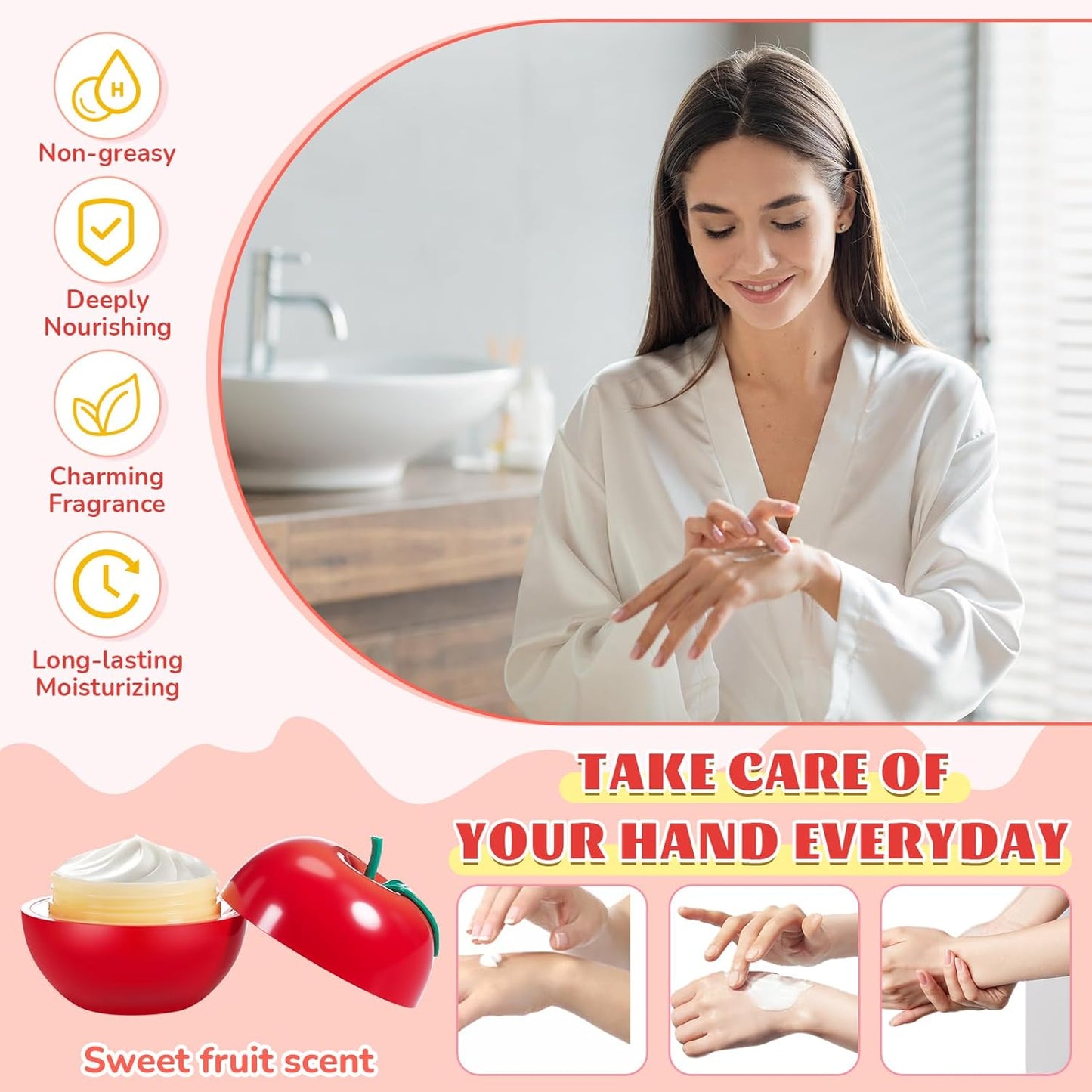 Hand Cream Gift Set for Women - 12 Travel Size Strawberry Lotion for Dry Cracked Hands | Perfect Birthday Party Favors