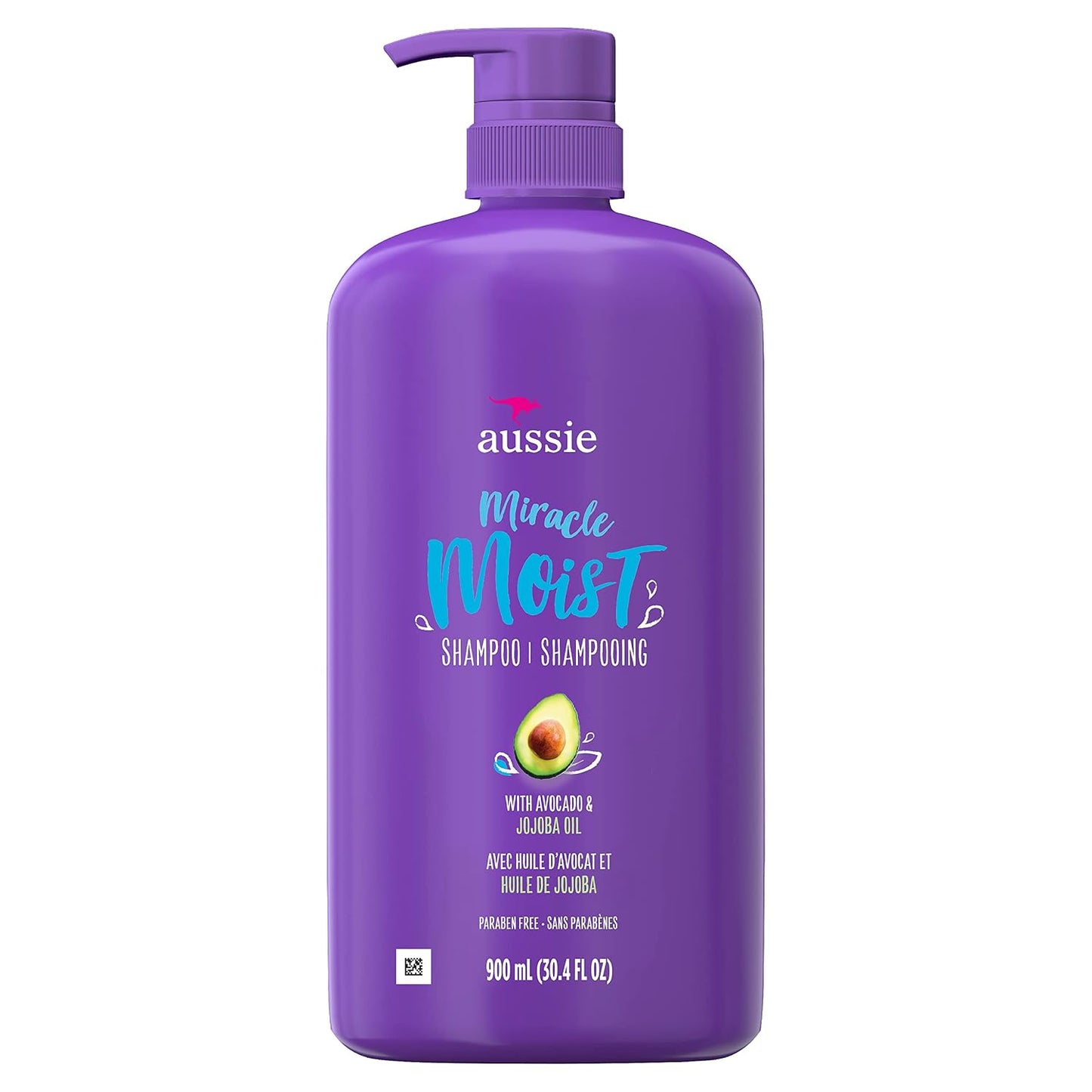 Aussie Miracle Moist Shampoo - Hydrating Cleansing Treatment with Avocado & Jojoba Oil | 26.2 Fl Oz