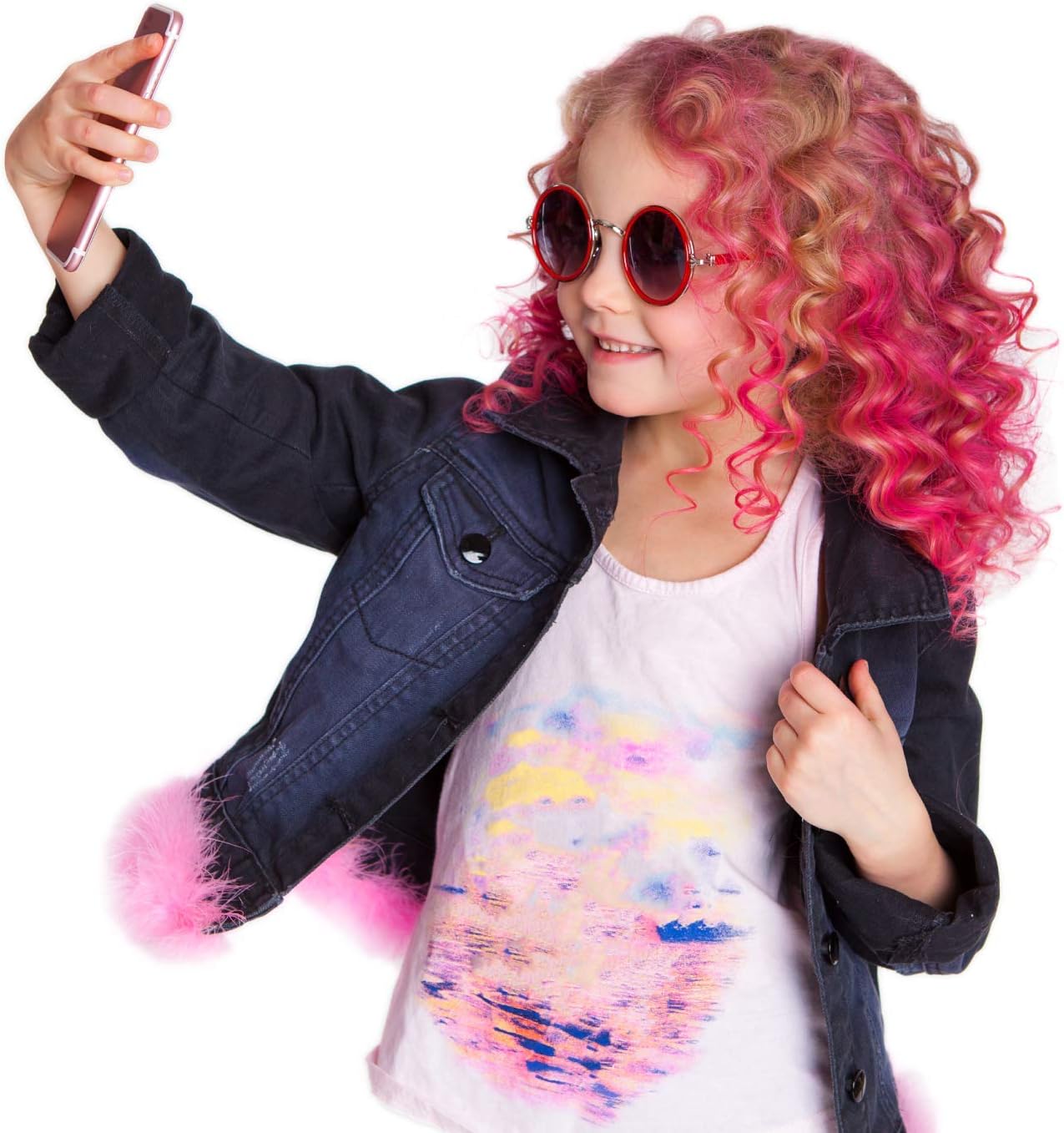 Hair Chalk Set for Girls - 10 Washable Temporary Color Pens | Perfect for Makeup, Dress-Up & Party Activities