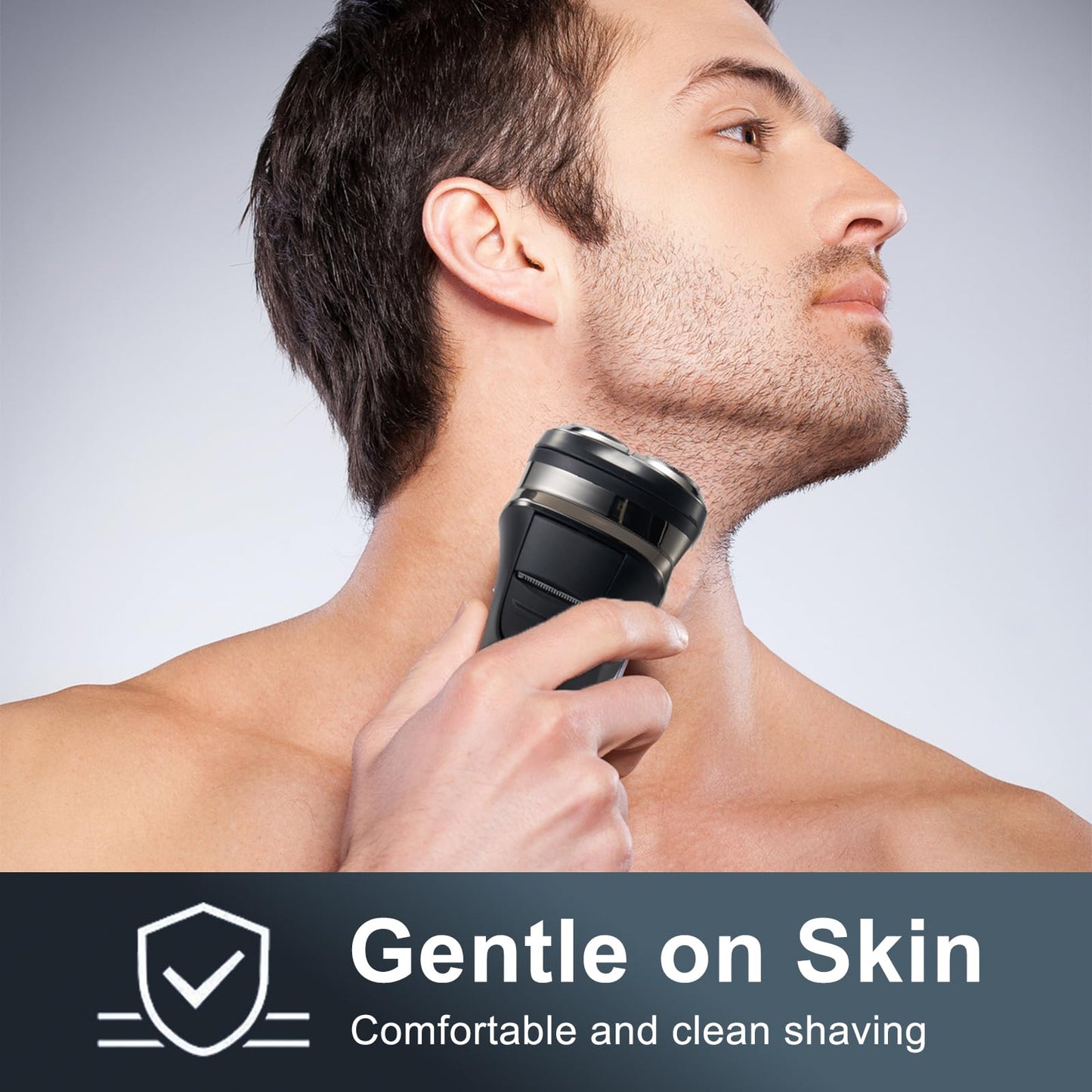 Electric Razor for Men with Pop-Up Trimmer, Rechargeable Cordless Electric Shaver, IPX6 Waterproof Wet Dry, USB-C Fast Charging