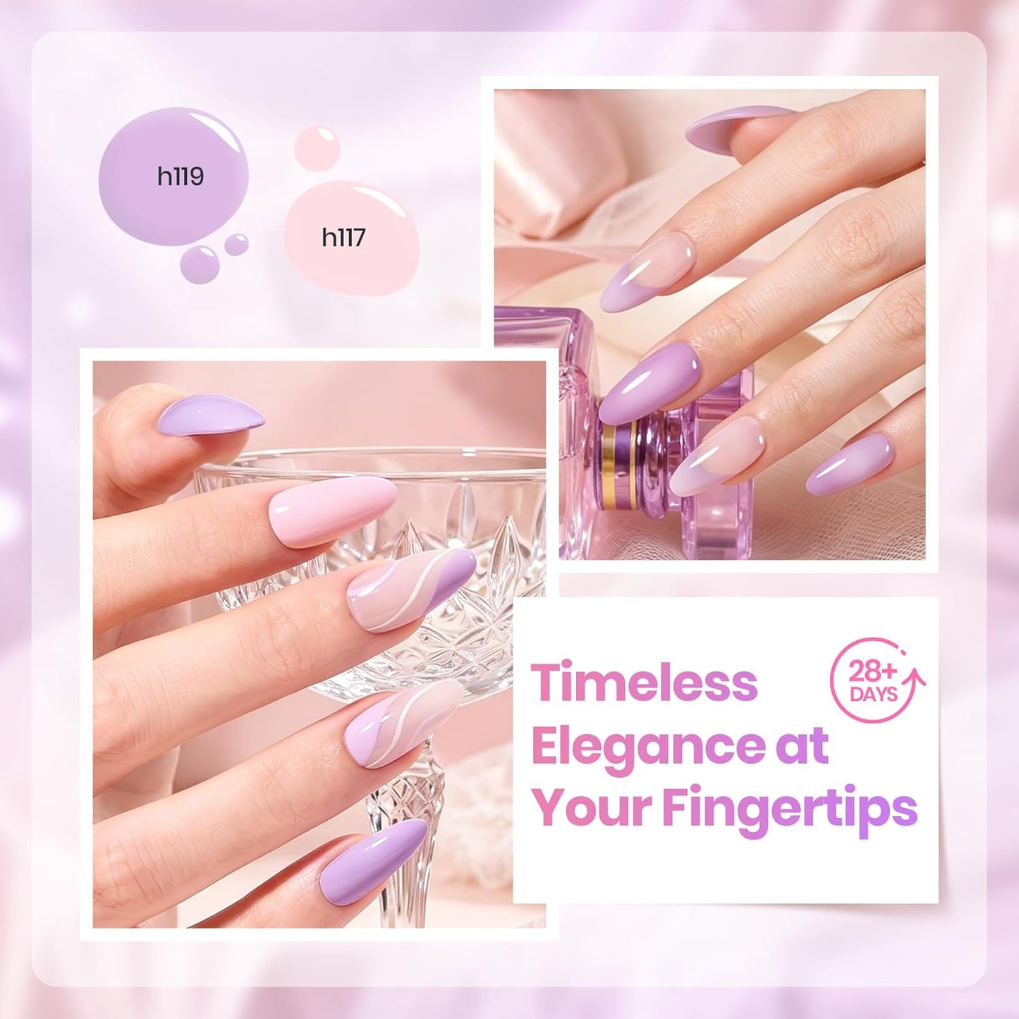 Beetles Pink Gel Polish Set | Ballet Princess Collection - 6 Colors Soak Off UV LED Nail Art Kit for DIY Manicure