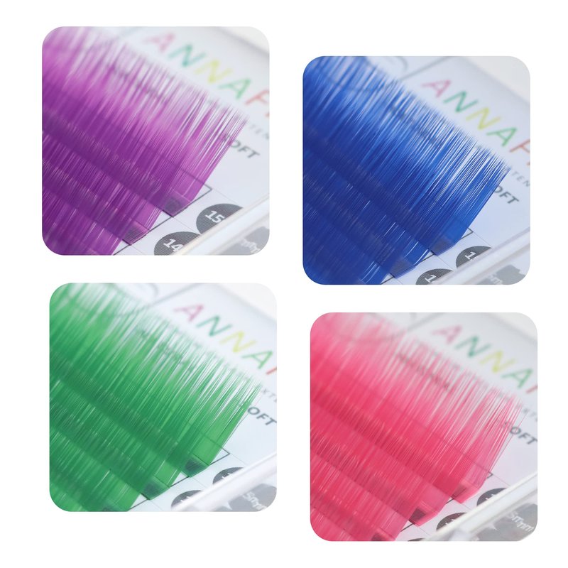 Colored Eyelash Extension Classic Pink 0.07 D Curl 8-15mm Mixed Volume Lash Extension Individual False Eye Lashes With Color By ANNAFRIS (Classic Pink,0.07 D 8-15mm Mix)