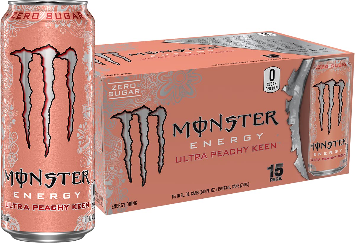 Monster Energy Zero Ultra Sugar Free Energy Drink - 16 Oz | Pack of 15 Cans