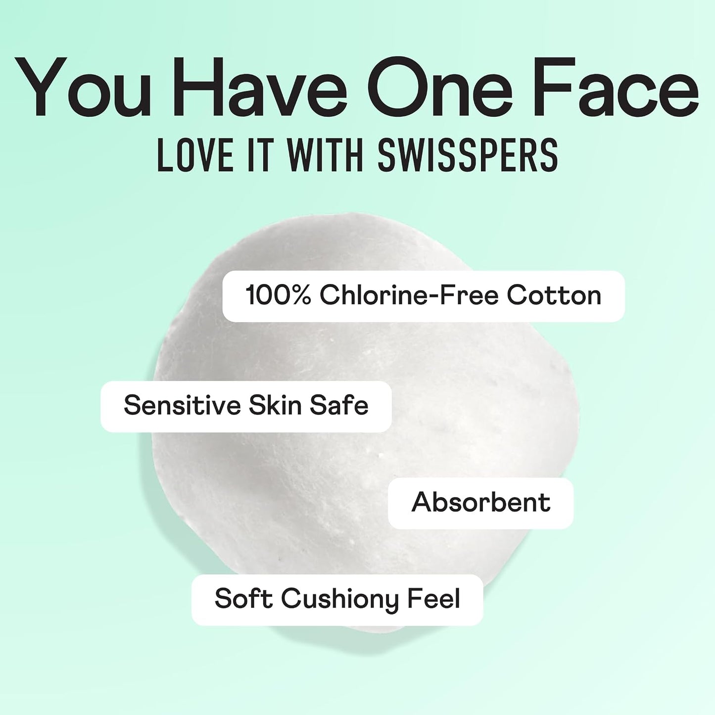 Swisspers Puff Perfect Jumbo Cotton Balls - 100% Natural Hypoallergenic Puffs for Skincare, Pets & Crafts | 70 Count, 6 Pack