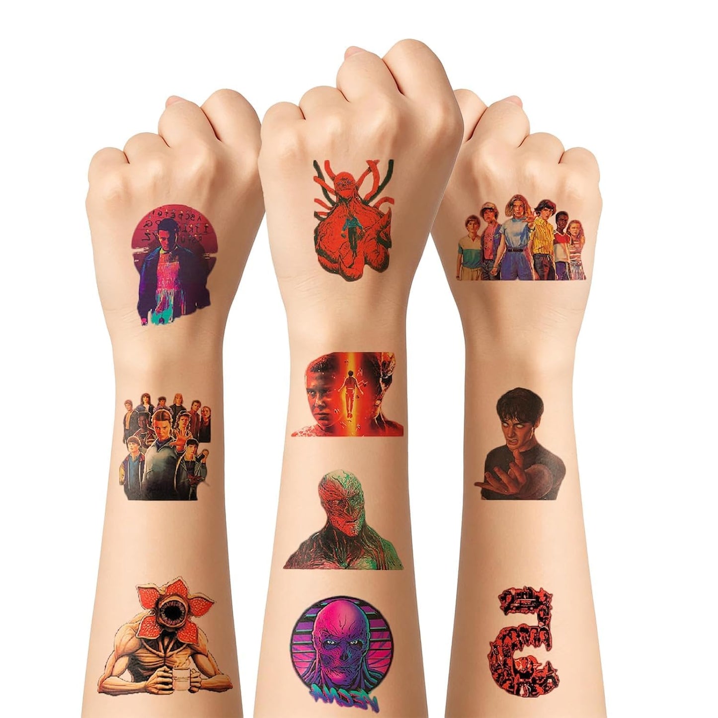 50PCS Stranger Season 5 Movie Temporary Tattoos for Kids,Birthday Party Favors Decoration Sticker Gifts for Girl Boys Home Activity Class Prizes Carnival Christmas Rewards