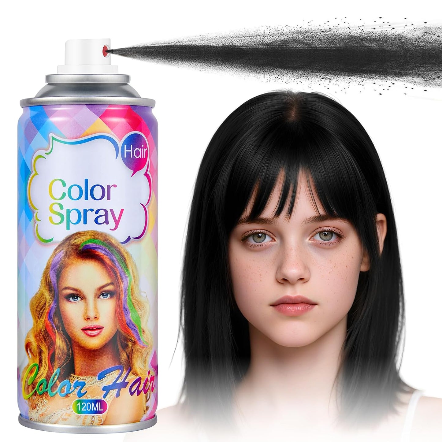 Temporary Blue Hair Color Spray - Washable Hair Dye for Kids & Adults | Perfect for Cosplay & Parties (4.06 Oz)