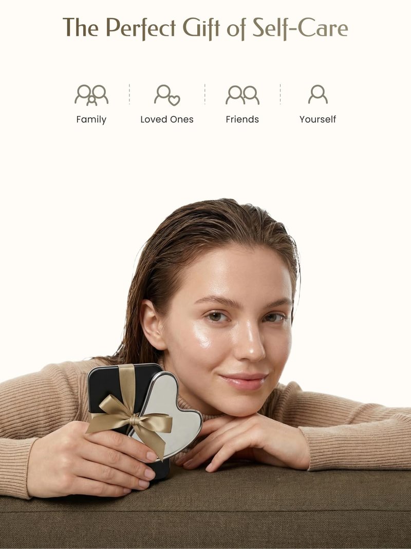 Stainless Steel Gua Sha Facial Tools, Guasha Tool for Face Acupuncture Therapy Trigger Point Treatment, Gua Sha Scraping Massage Tool