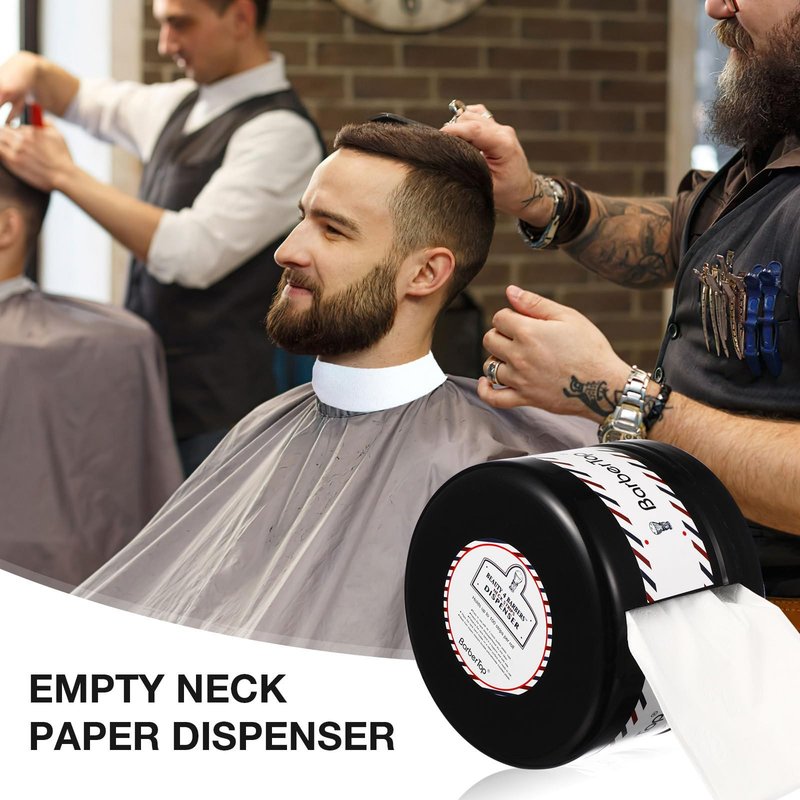 Uonlytech Neck Strip Paper Dispenser Box 4.92X4.92X3.74In Barber Neck Strip Holder with Easy for Salon Hairdressing and Personal Care