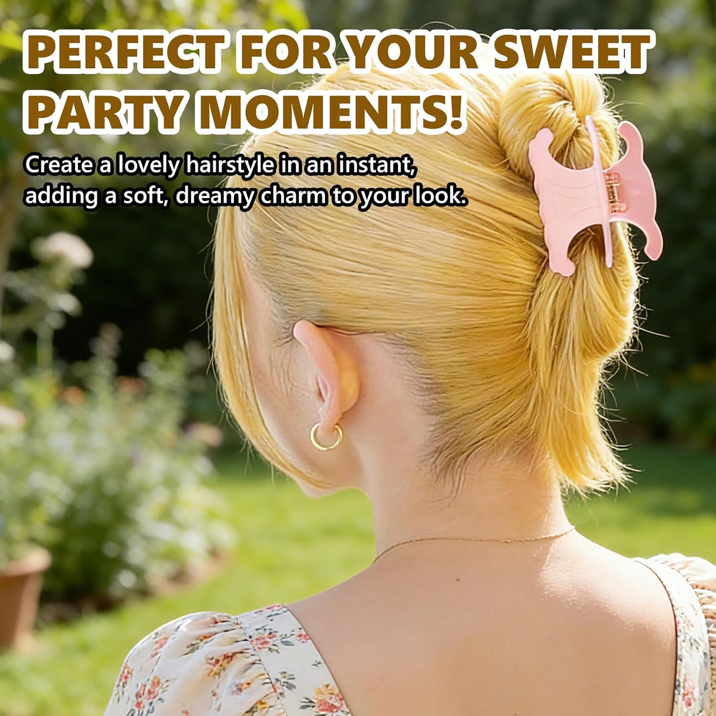 Butterfly Hair Clips - 4 Pack Premium Acetate Claw Clips for Women | Medium-Strong Hold for Thick & Thin Hair (2.76 x 1.66 in)