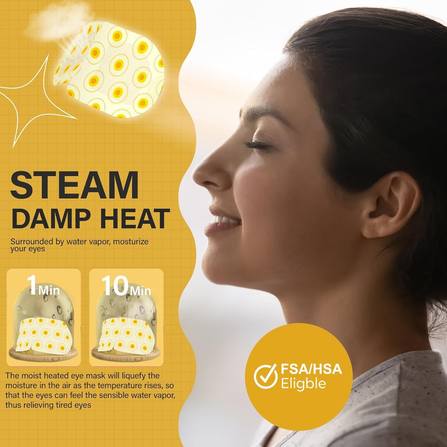 16 Packs Steam Eye Masks for Dry Eyes Heating Eye Mask Warm Compress for Eyes Relief Stress, Eye Fatigue Travel Essential Self Heating Moist Sleep Mask SPA Accessories