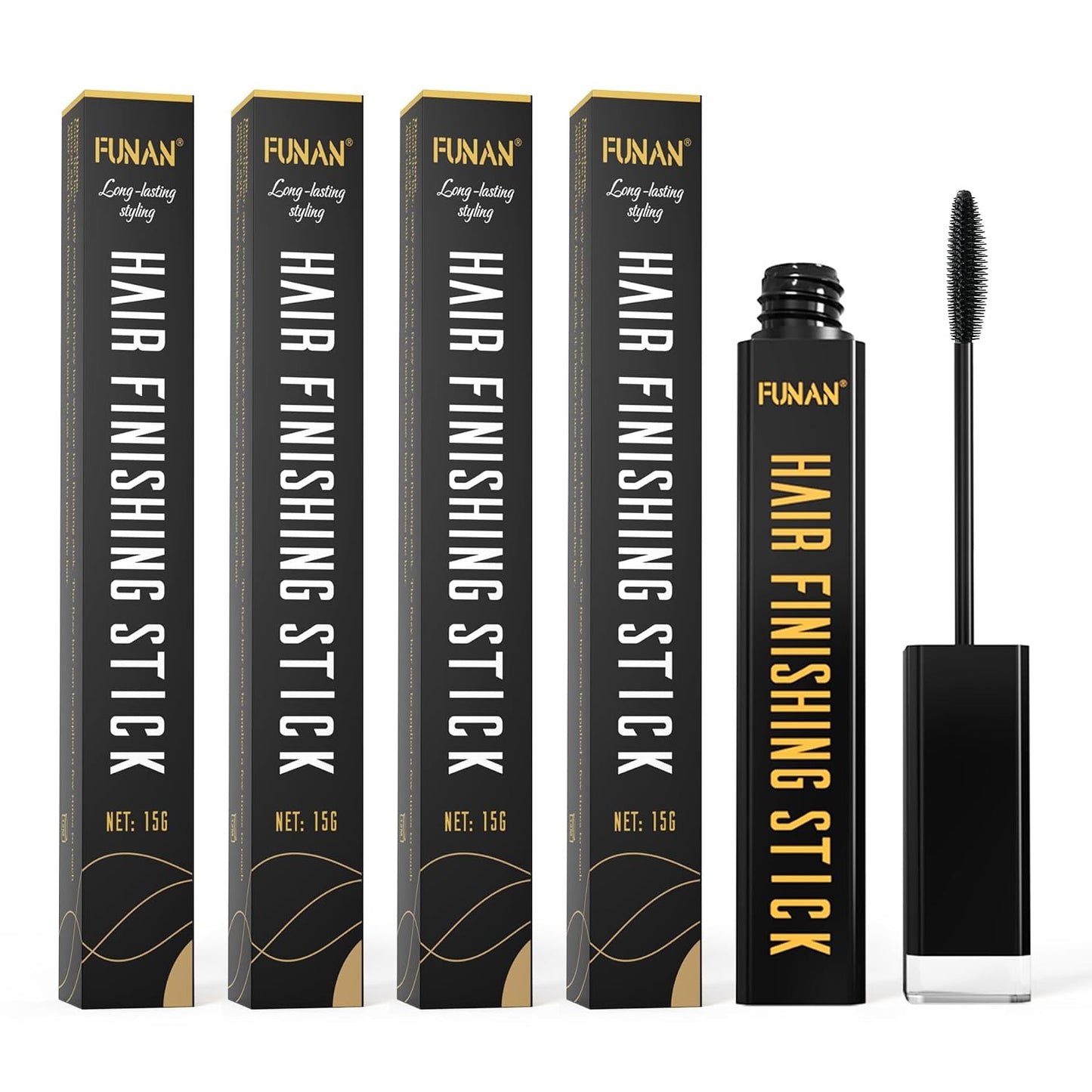 Hair Finishing Stick - Flyaway Tamer & Edge Control Wand for Women | Non-Greasy, Travel Size 2 Pack