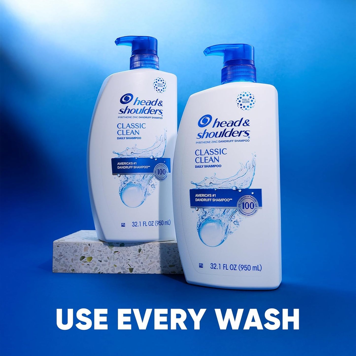 Head & Shoulders Anti-Dandruff Shampoo - 1% Pyrithione Zinc, Flake Control & Scalp Care | 32.1 fl oz Twin Pack