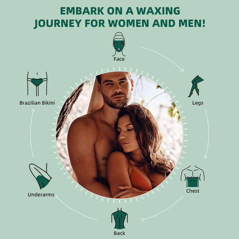GIRLEARLE 2.5lb Wax Beads for Hair Removal, Brazilian Bikini Waxing for Women Men, Hard Wax beads Perfect for Sensitive Skin Full Body Eyebrow, Legs, Face at Home Waxing Beads for Coarse Hair (Aloe)