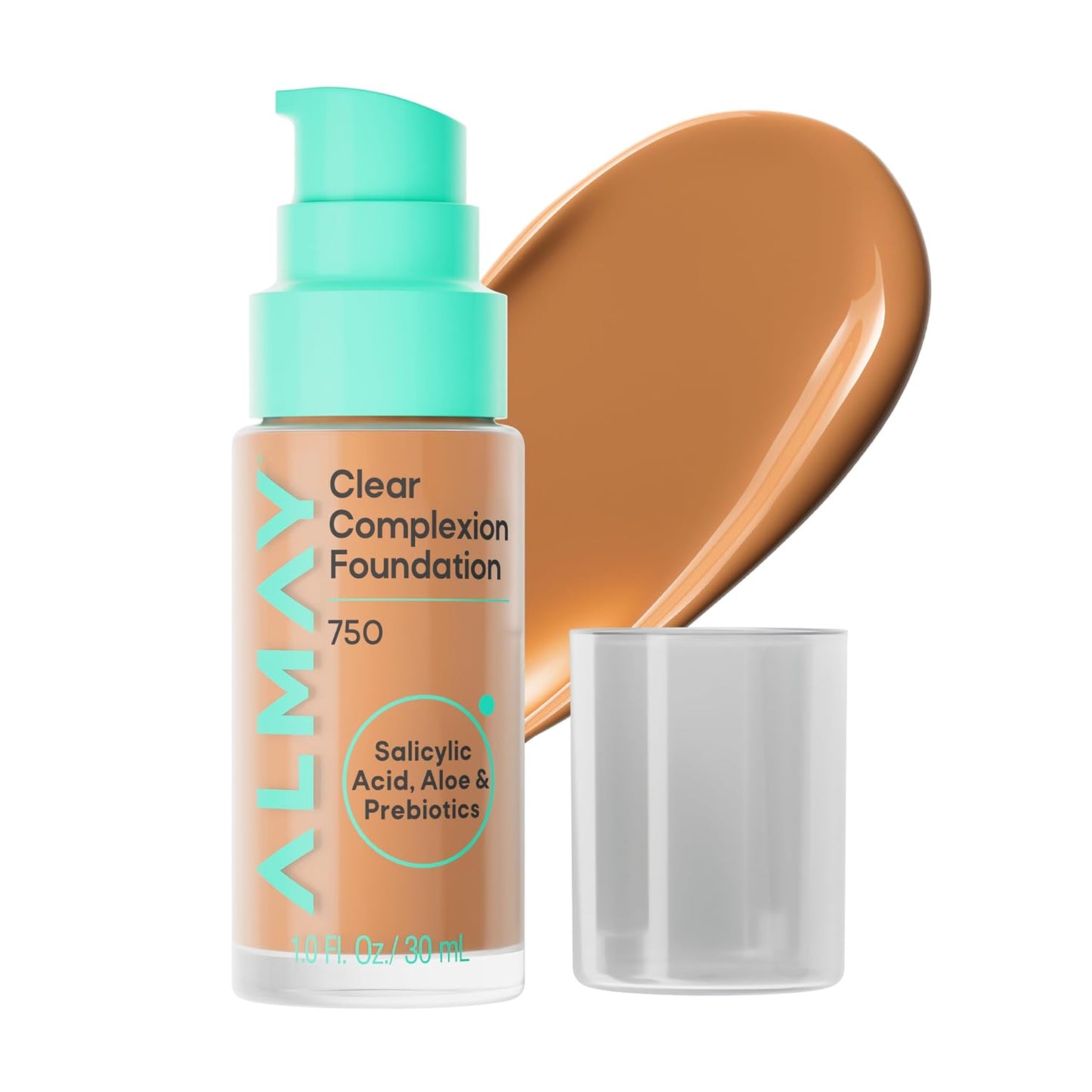 Almay Clear Complexion Foundation - Oil-Free Makeup for Acne-Prone Skin | Buildable Coverage, Soft-Matte Finish, 1 fl oz