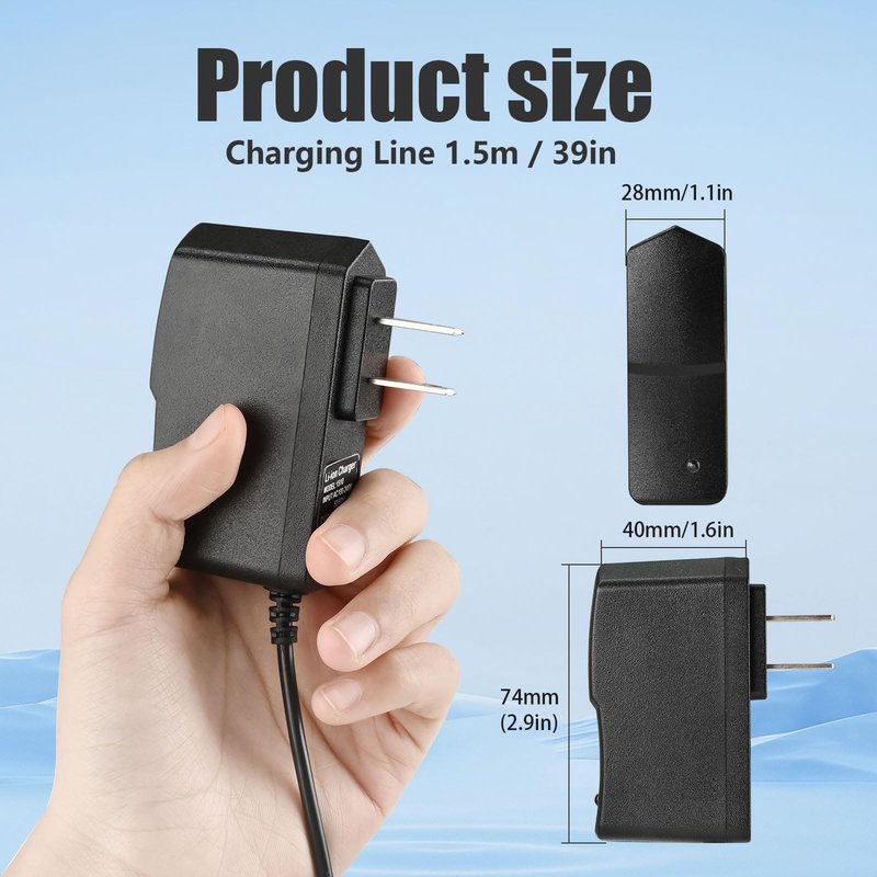 12V Charger AC/DC Power Cord for EverStart Maxx Jump Starte Battery Charger Compatible with AVAPOW Ever Start Max J7CCE J7CE 800A 800 Peak Amps Battery Car Jump Starter