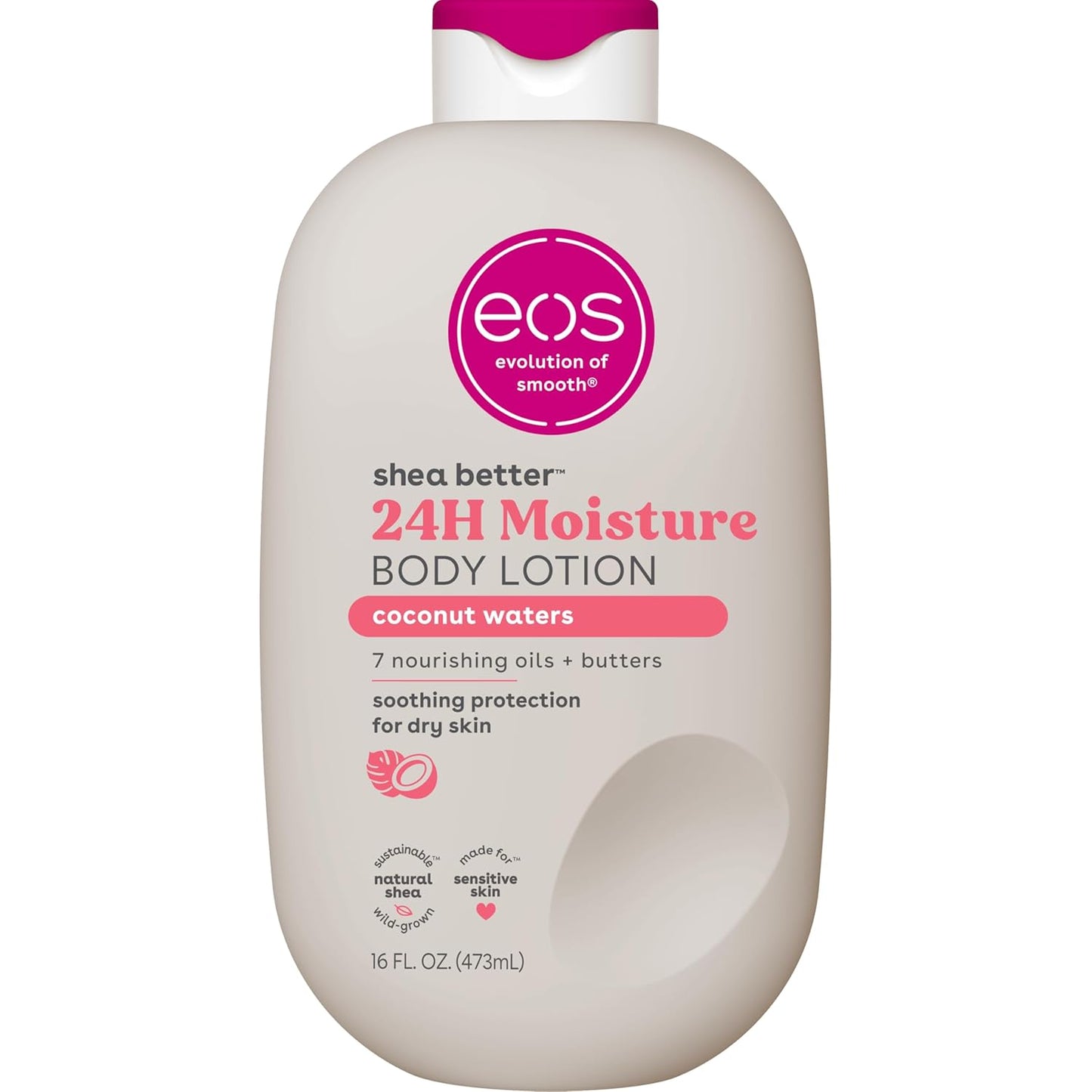 Eos Shea Better Body Lotion - Vanilla Cashmere, 24-Hour Moisture, Lightweight & Non-Greasy | 16 fl oz