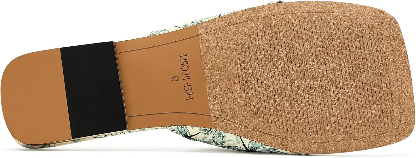 Tia Ruched Printed Sandals - Stylish Summer Footwear for Women | Comfortable & Trendy
