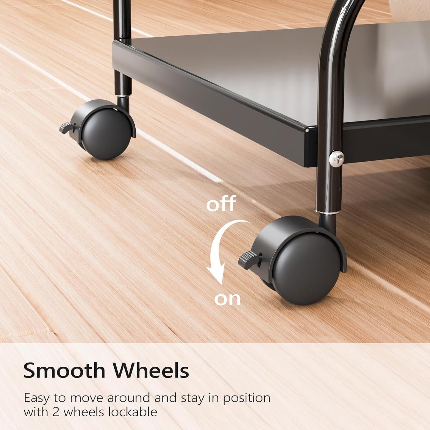 Portable Pedicure Cart - Adjustable Foot Bath Trolley with PU Cushion & Locking Wheels | Ideal for Spa, Salon & Home (Black)
