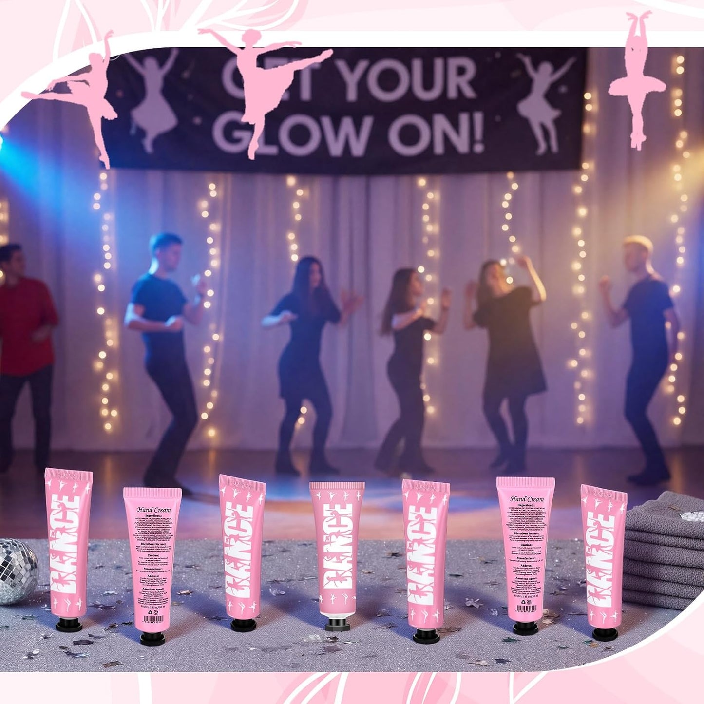 Dance-Themed Hand Cream Set - 24 Pack Moisturizing Lotion for Dancers | Perfect Gifts for Competitions & Recitals