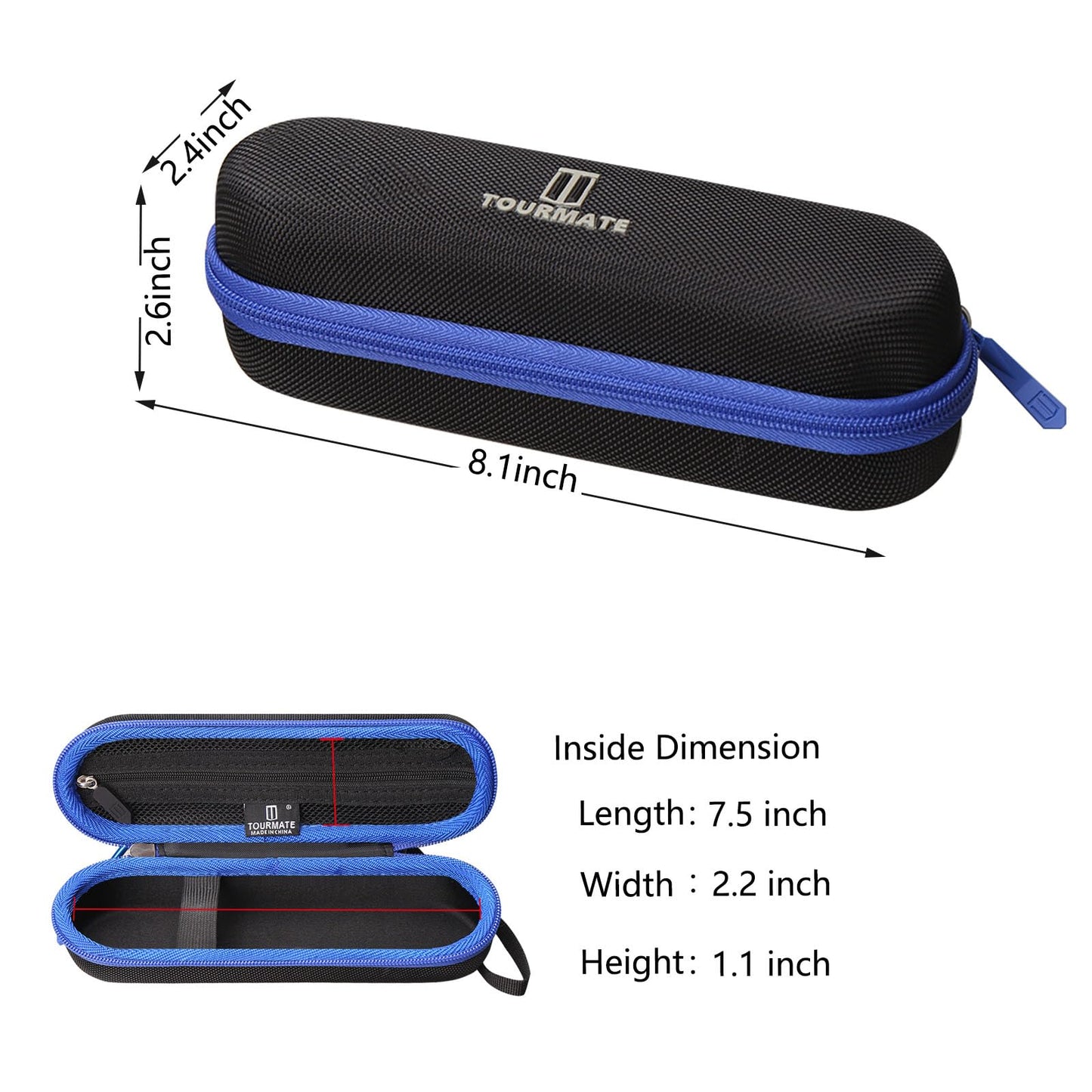 Tourmate Hard Storage Case for 7350-5/Dremel 7350 Cordless Rotary Tool - Travel Case for Tarlido/GOXAWEE/Saker/Cordless Rotary Tool Kit(Only Box)（Black & Blue）