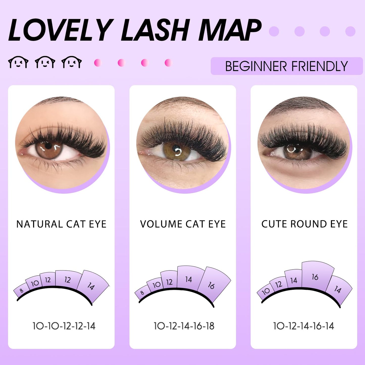 Lash Clusters Kit - 80D & 100D Individual D Curly Eyelash Extensions | DIY Thick False Lashes 10-18mm