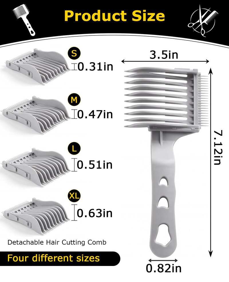 Geyynow Blend Friend Fade Comb, 4-in-1 Detachable Blendfriend Hair Tool for Men Haircut