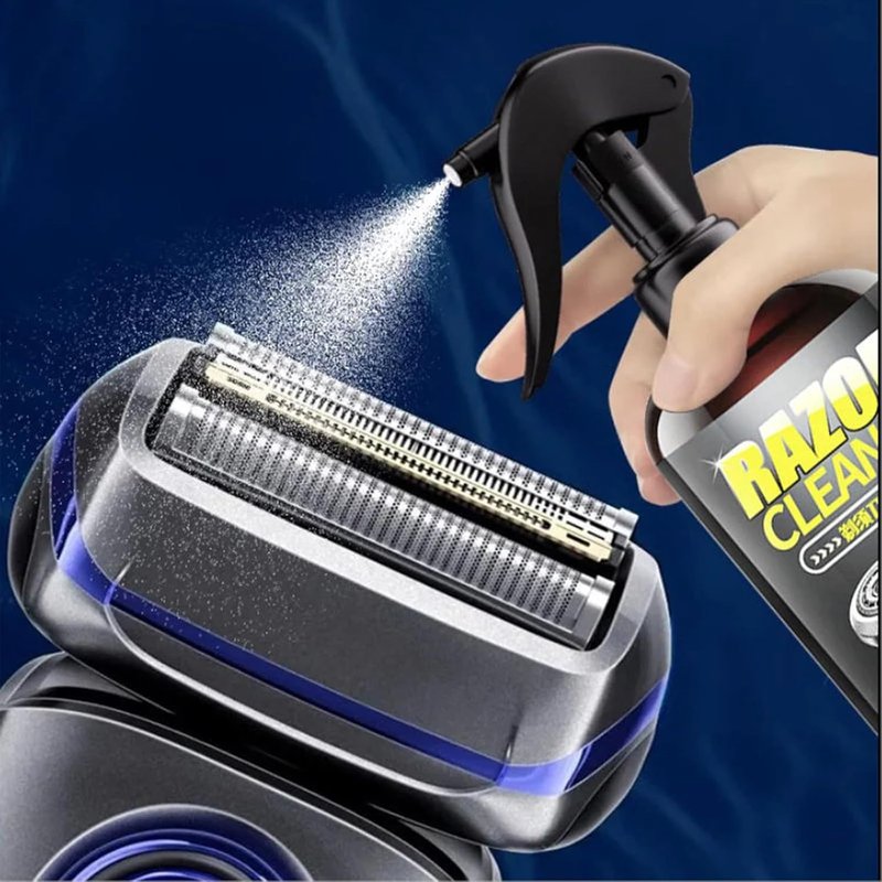 Mremolix Universal Efficient Electric Razor Cleaner Spray, 9.15oz Electric Shaver Cleaning Solution, Blade Cleaner with Brush - Cleans Blades, Eliminates Cut Hair, Lubricating and Rust Prevention
