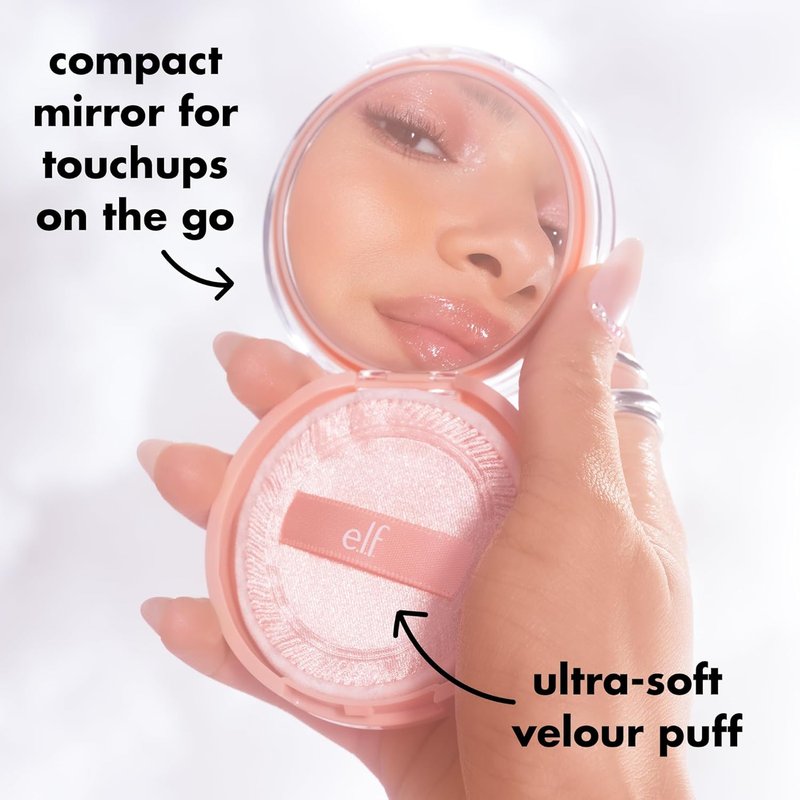e.l.f. Halo Glow Powder - Ultra-Fine Finishing Powder for Pores & Fine Lines | Vegan, Medium Neutral