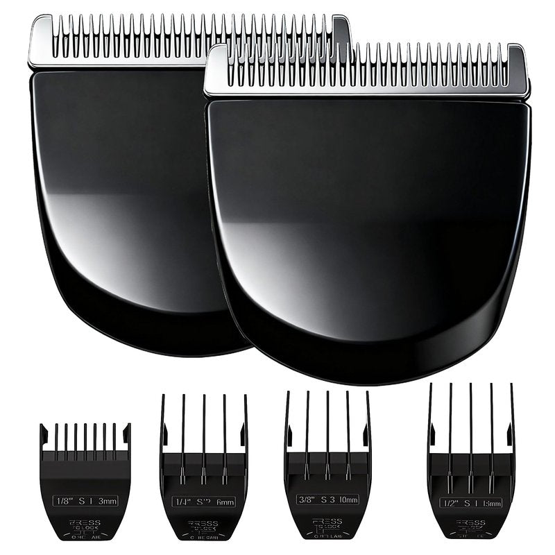 2 Pack Professional Peanut Clipper/Trimmer Snap On Replacement Blades #2068-300 - Compatible with Wahl Peanut Hair Clipper/Trimmer, Black
