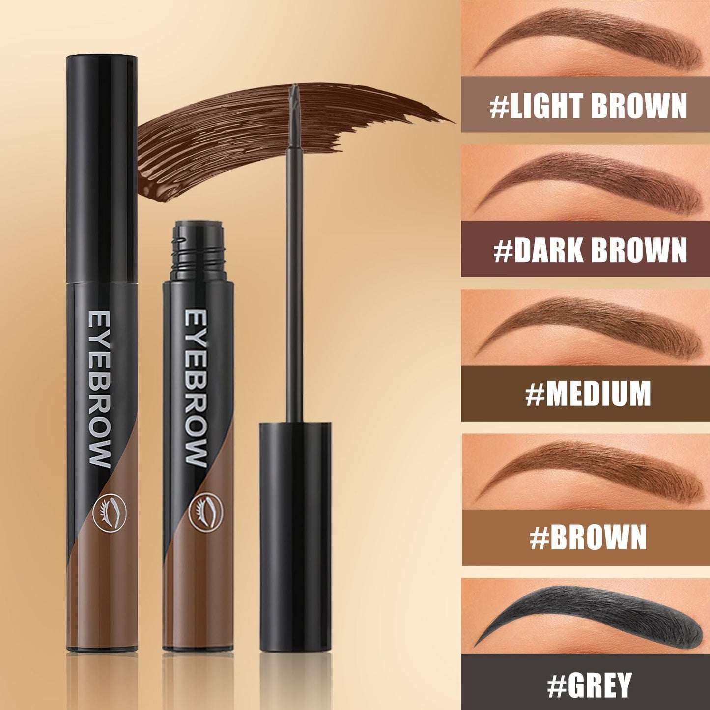Ultra-Smooth Glide Eyebrow Definer Pencil, Waterproof Long-Lasting Makeup, Creates Soft Natural Brows, Vegan and Cruelty-Free Eye Cosmetics (Light Brown)