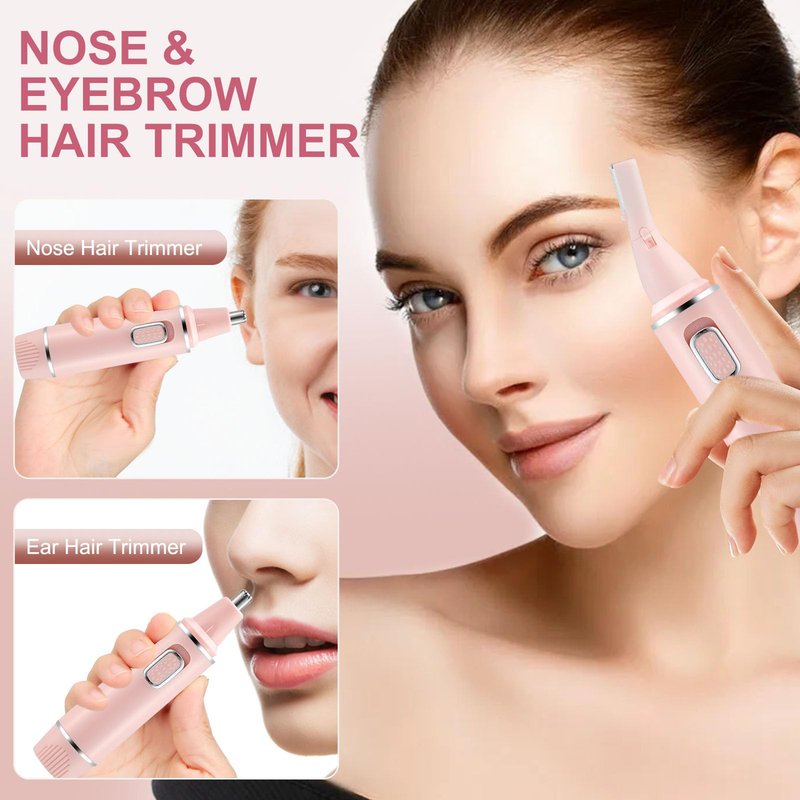NUMIFUN Nose Hair Trimmer for Women-2025 Professional Painless Eyebrow Trimmer and Nose Trimmer Facial Hair Removal Nasal Hair Clippers Professional, Easy to Clean, Dual-Edge Blade,Black