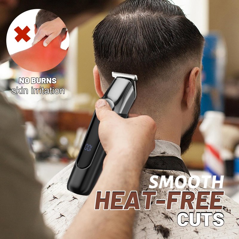 Mens Hair Clippers, Cordless Beard Trimmer Set Waterproof Versatile Nose Hair Trimmer for Men Temple, Groin, Nose, Ear Hairs, Hair, Beard, Body Professional Manscaper Rechargeable Shaver Man Gift