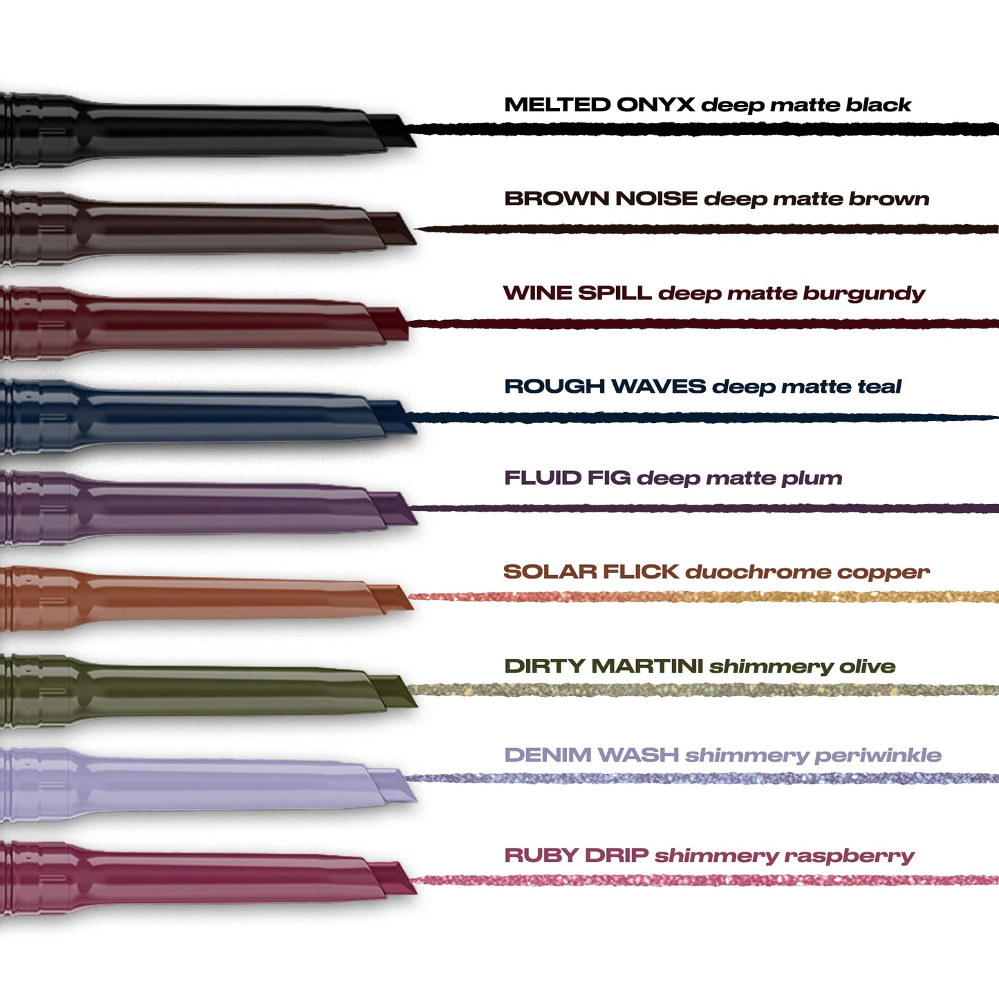 Urban Decay 24/7 Liquid Stick Waterproof Eyeliner - Smudge-Proof, Transfer-Proof, Up to 24HR Wear, Dual-Ended Retractable Gel Liner with Blending Eye Brush - Melted Onyx (deep matte black)