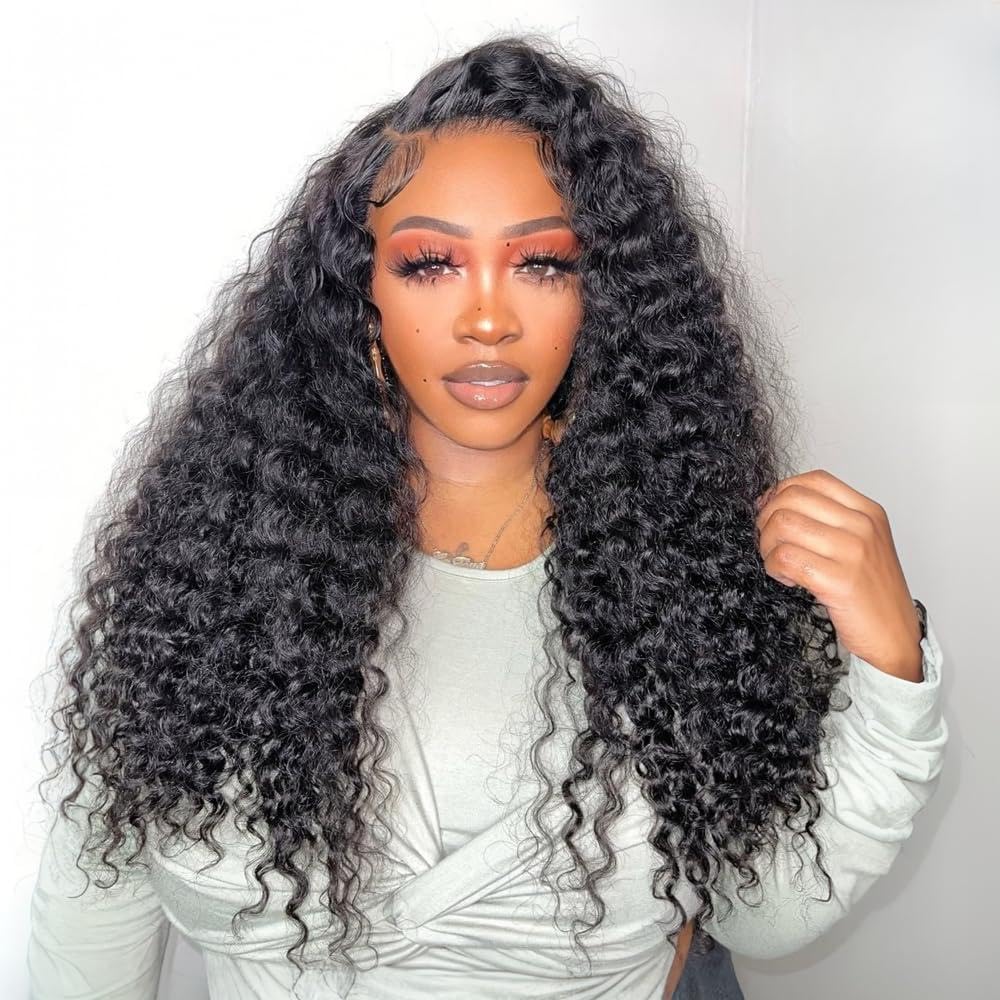 30 Inch Balayage Glueless Human Hair Wig - Pre Plucked HD Lace Front, Ombre Deep Wave, 210 Density | FB/30