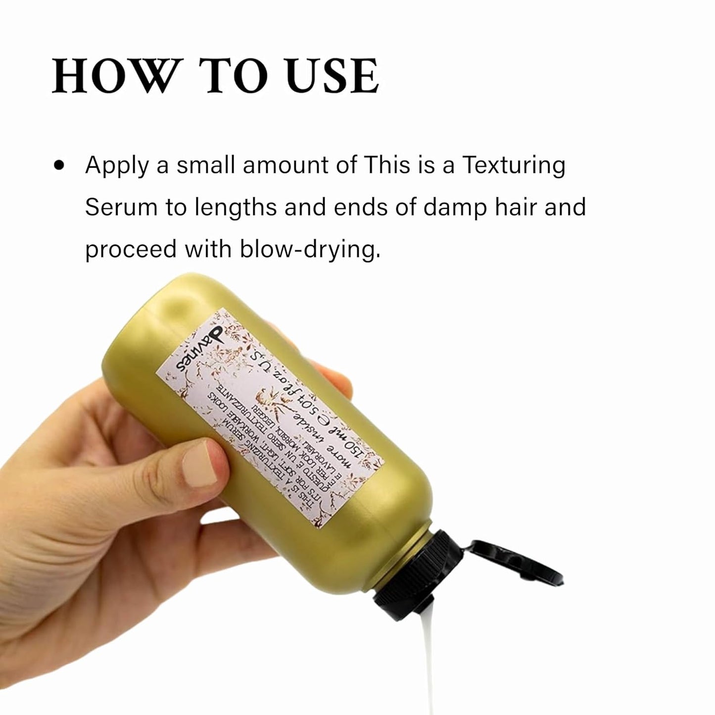 Davines Texturizing Serum - Light Hold for Wavy Hair | Adds Body & Softness, 5.07 Fl Oz