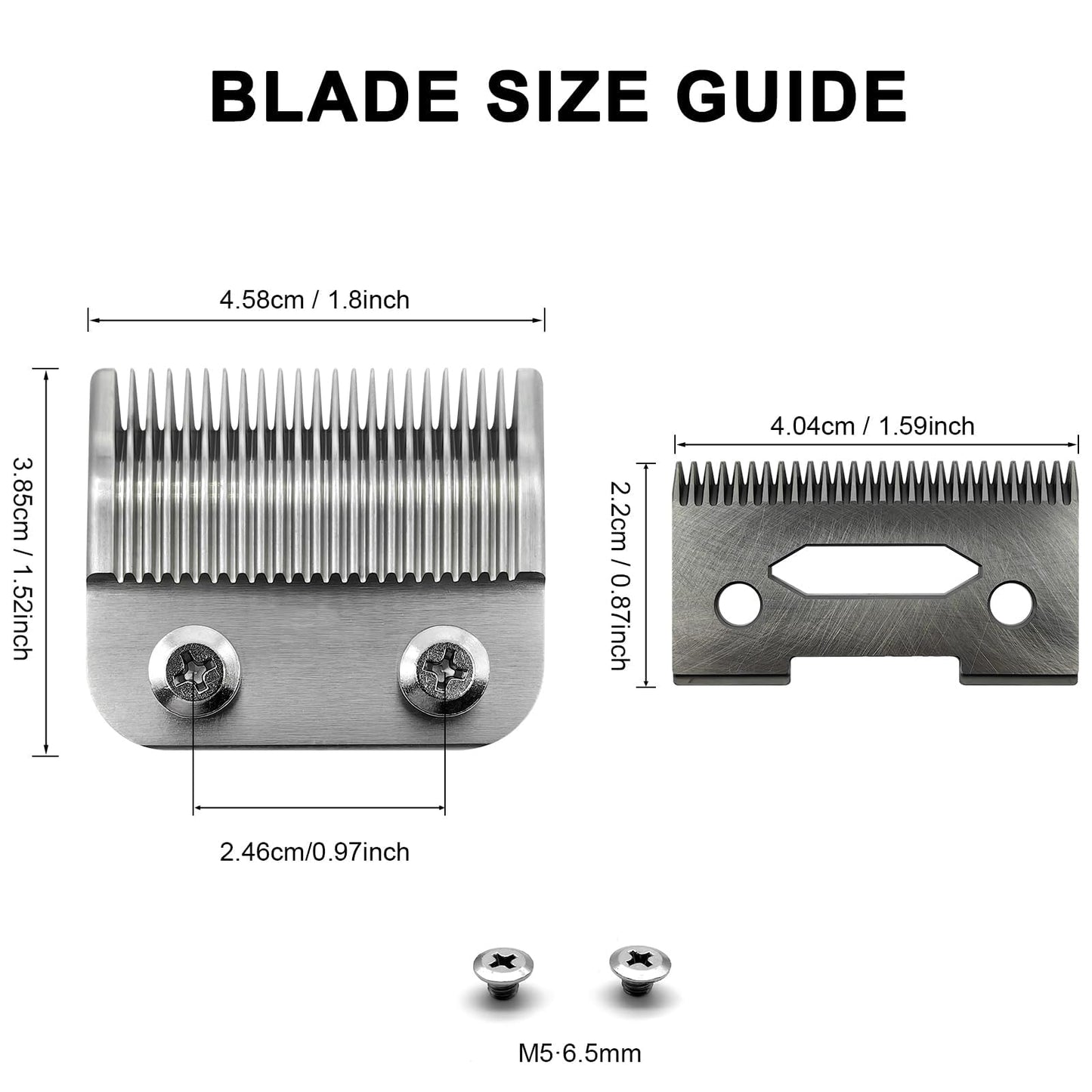 Blade Fit for Wahl Clippers Blades Replacement, Precision 2 Holes Adjustable Hair Trimmer Parts Blades Compatible with Wahl MC3 Replacement Blades, 5 Star Series, Super Taper, Magic Clip blade
