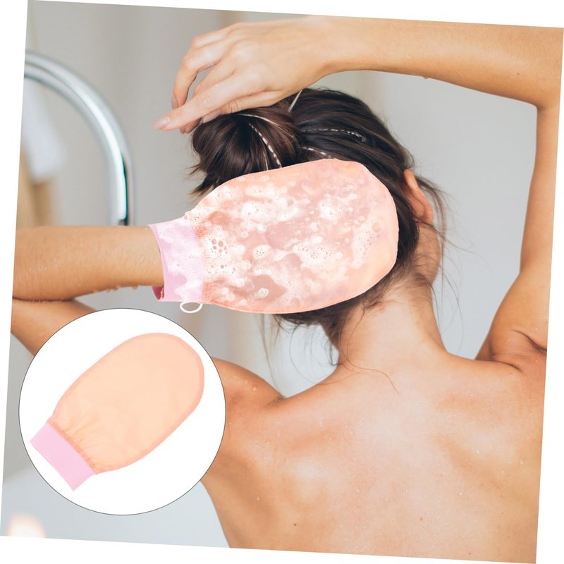 Exfoliating Glove Body Washing Bathing Mitten Exfoliating Bath Glove Double Sided Exfoliating Mitt Shower Scrubber for Women Gentle Deep Cleansing Washable