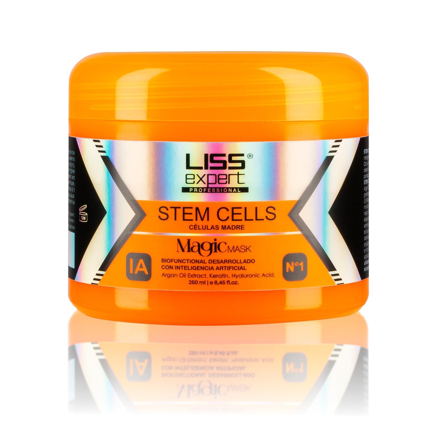 Liss Expert Stem Cells Gold Edition Professional Hair Smoothing Treatment, with Argan Oil, Collagen & Hyaluronic Acid, Shoulder Length, 8.45 fl oz (Magic _ Gold)