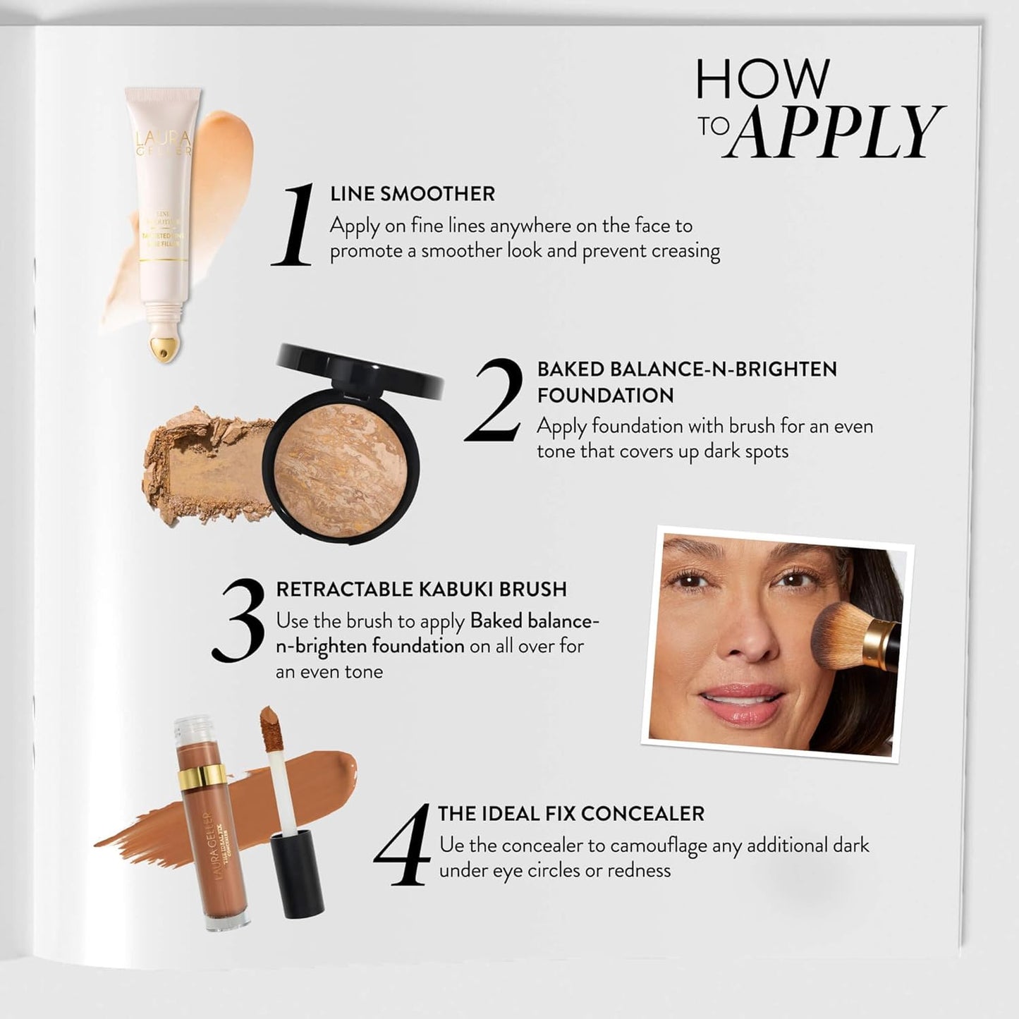 Line Smoother Full Face Kit - Fine Line Smoothing Primer, Baked Foundation & Concealer for Mature Skin | Porcelain
