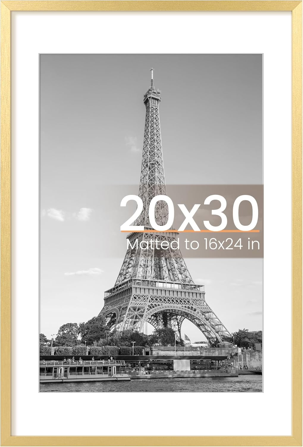 Upsimples 11x14 Picture Frame - Display 8x10 Photos with Mat or 11x14 Without Mat | Black Wall Hanging Frame