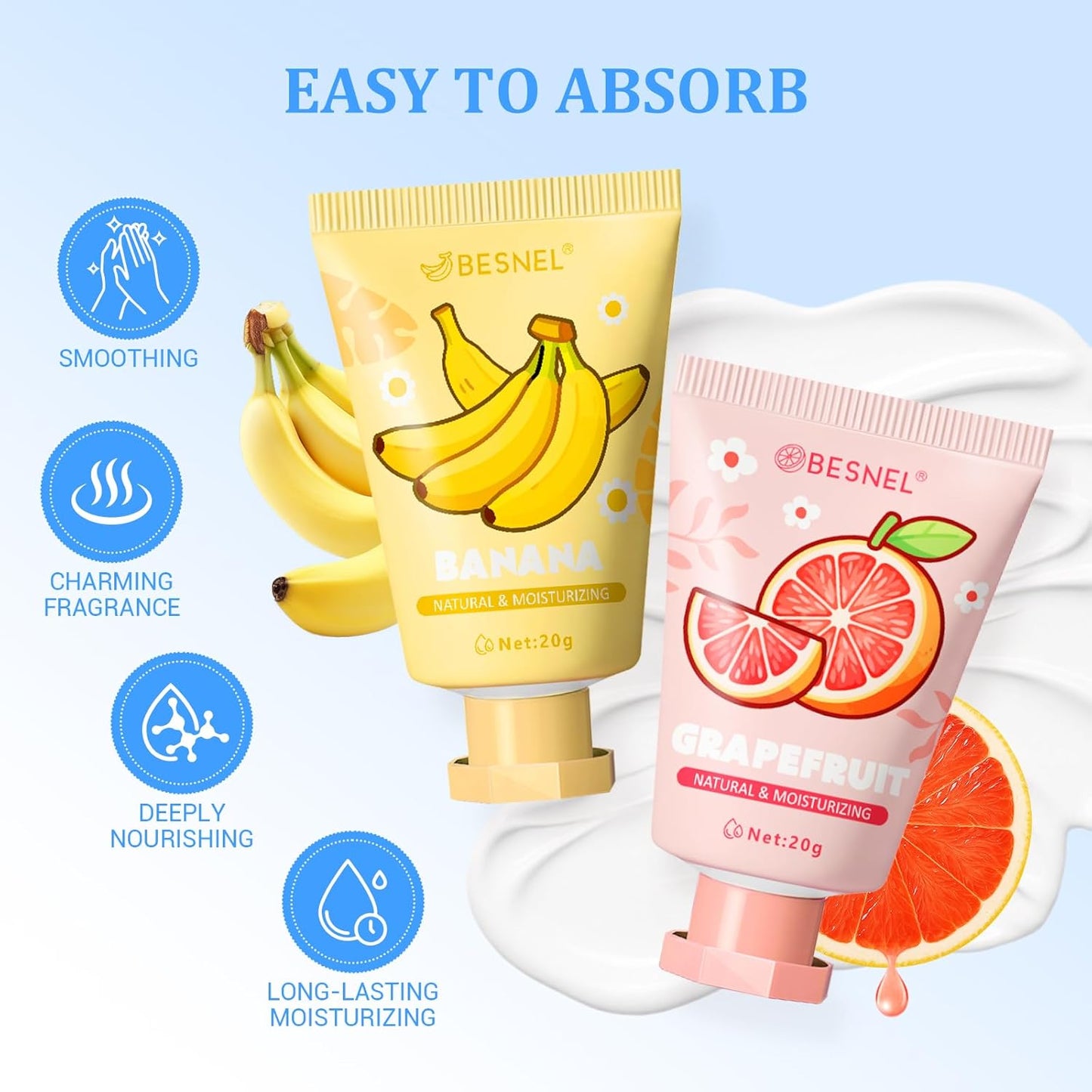 BESNEL 64 Pack Hand Cream Gift Set - Moisturizing Mini Lotions for Dry Hands | Ideal Teacher Appreciation & Birthday Gifts