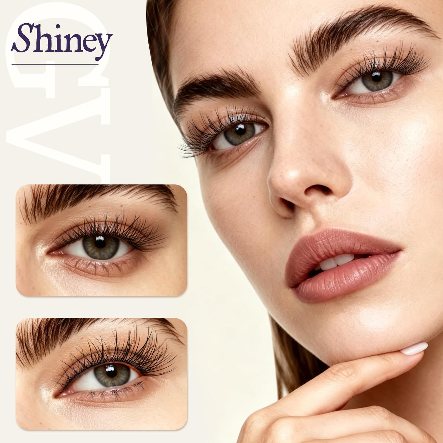 GlowVane TrueCurve Lash Clusters, Soft Natural Look Eyelash Clusters for All-Day Comfort, 0.03mm Wispy D Curl Lashes, 8-18mm Lightweight Curved Band Lashes, Use-Friendly (Shiney)