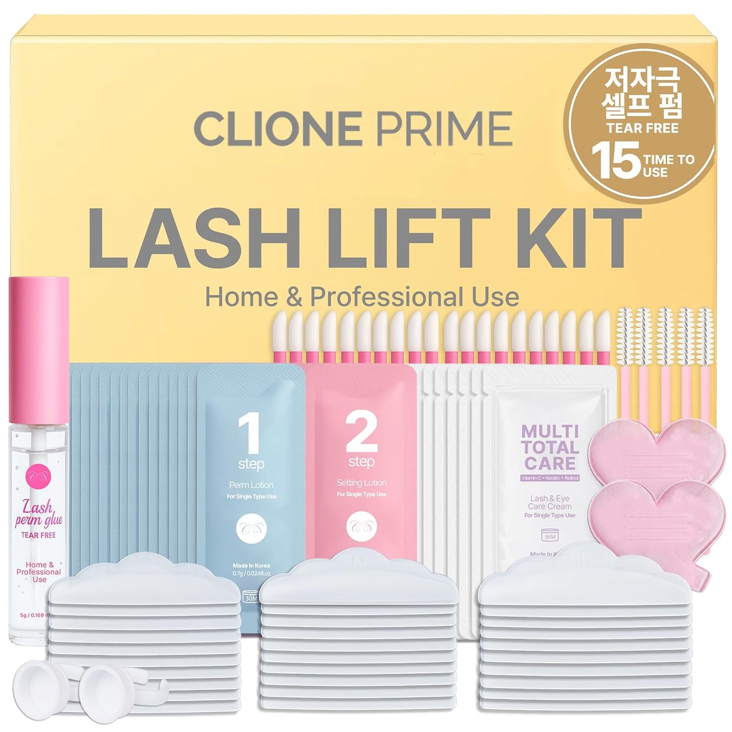 Korean Lash Lift Kit | Eyelash Perm & Eyebrow Lamination for Stunning Results - Complete Set