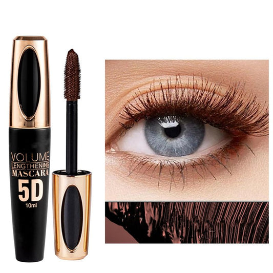 MAEPEOR 5D Silk Fiber Mascara Fuller & Voluminous Colored Eyelash Natural Waterproof Smudge-proof Mascara