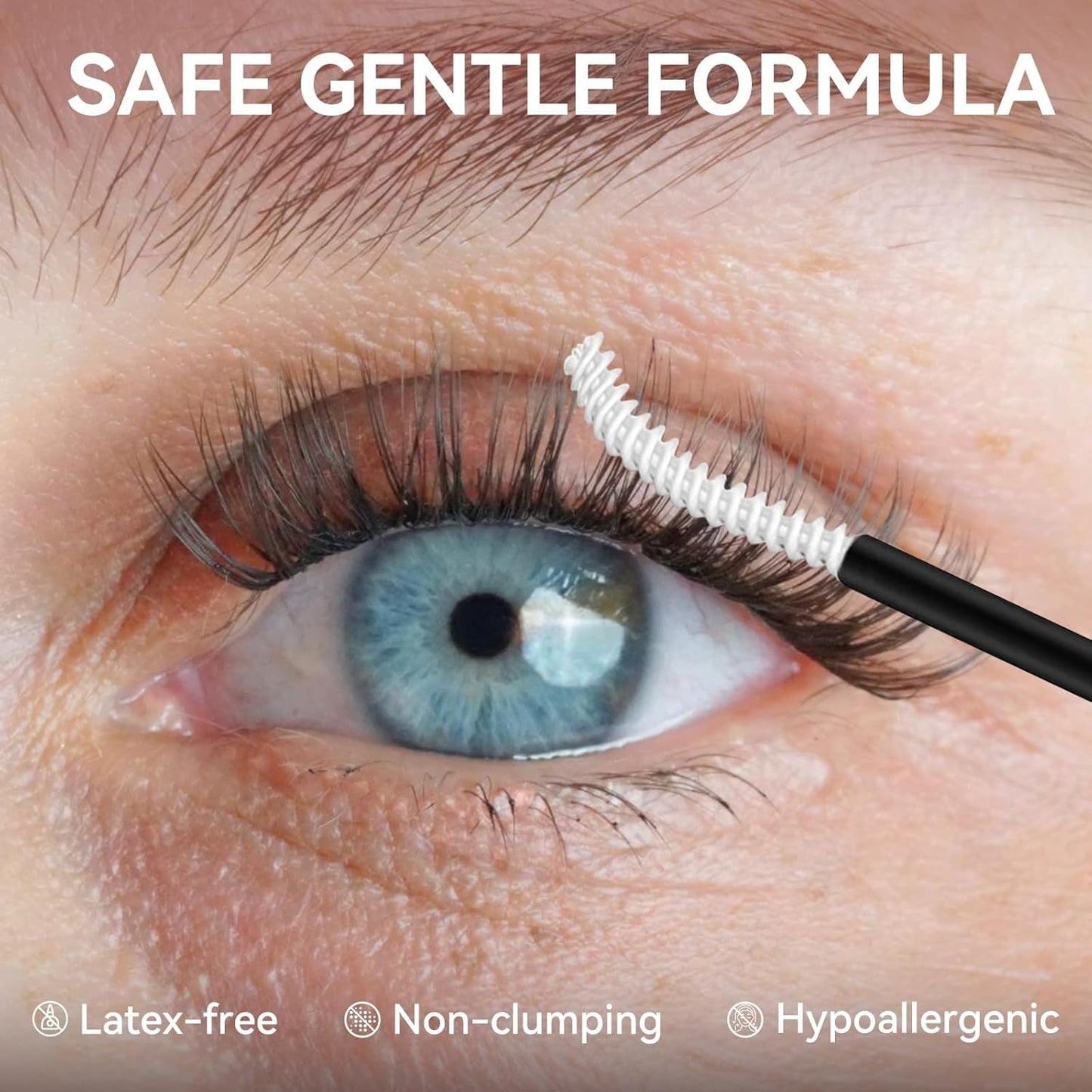 AiryCute Lash Bond and Seal - 150H Long-Lasting Waterproof Eyelash Glue | Strong Hold, Latex-Free, Non-Irritating (White 5ml+5ml)