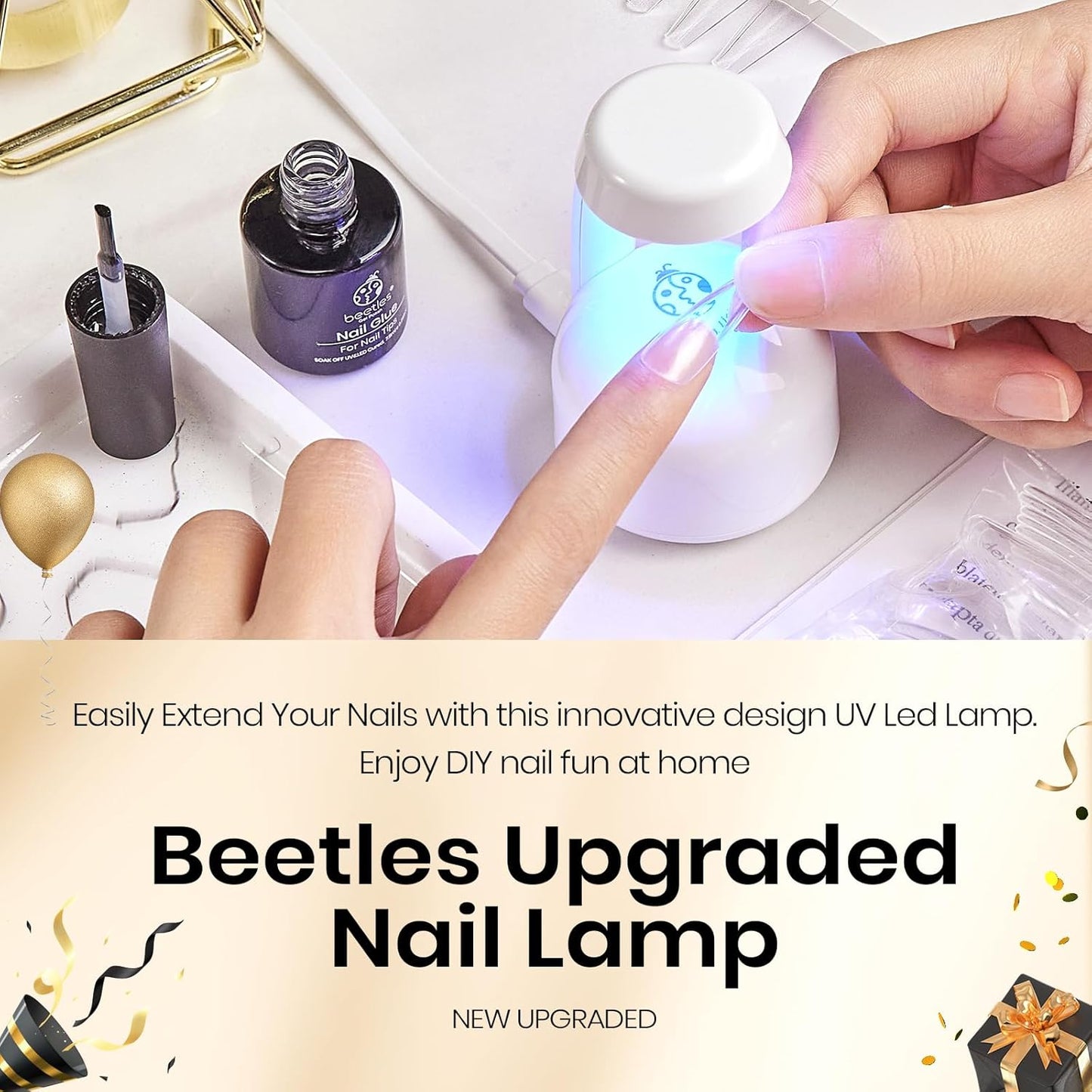 Mini UV Light for Gel Nails - Smart Sensor Flash Curing, Portable LED Manicure Tool | Fast & Easy DIY Nail Art