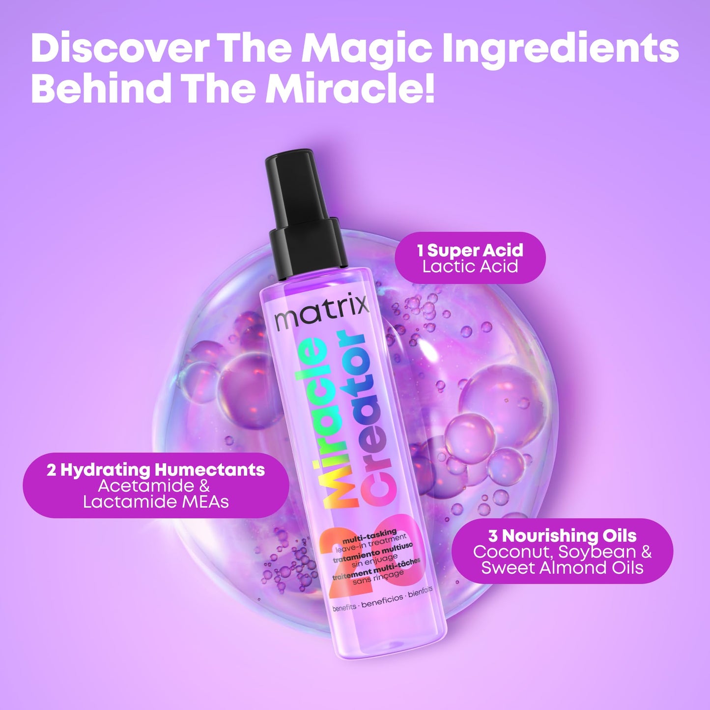 Matrix Mega Sleek Shampoo, Conditioner, & Miracle Creator Set - Controls Frizz Leaving Hair Smooth & Shiny, Nourishes With Shea Butter, For Dry, Damaged Hair, Salon Routine